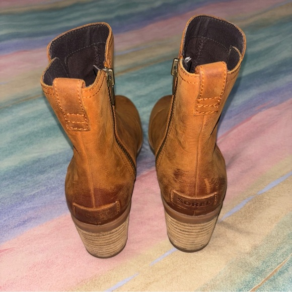 Sorel Women's Cate Waterproof Lug Sole Booties Camel Brown Size 9.5 - Picture 6 of 9
